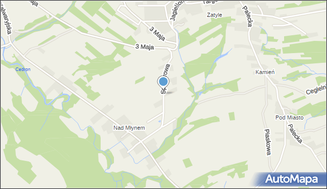 Lanckorona, Spacerowa, mapa Lanckorona