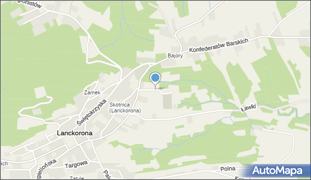 Lanckorona, Sportowa, mapa Lanckorona