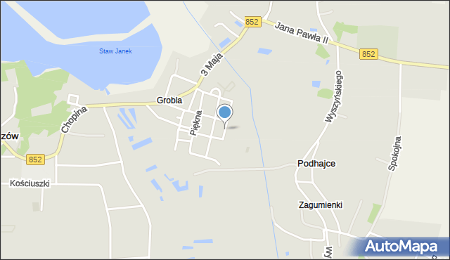 Łaszczów, Sportowa, mapa Łaszczów