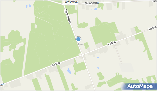 Latosówka, Spacerowa, mapa Latosówka