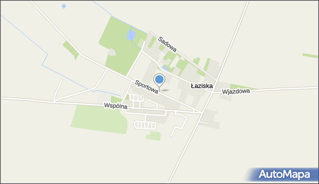 Łaziska gmina Orońsko, Sportowa, mapa Łaziska gmina Orońsko