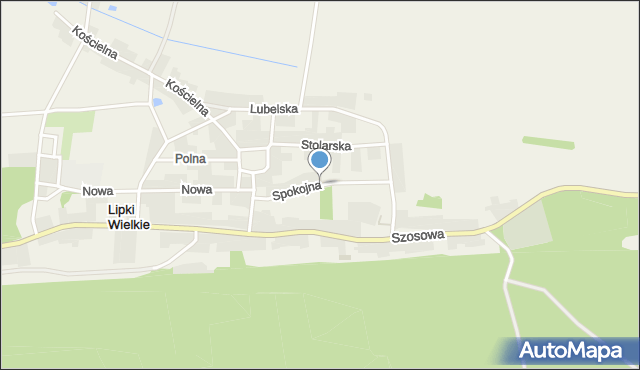 Lipki Wielkie, Spokojna, mapa Lipki Wielkie