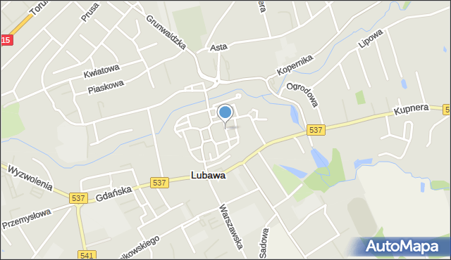 Lubawa, Spichlerzowa, mapa Lubawa
