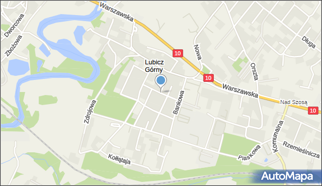 Lubicz Górny, Sportowa, mapa Lubicz Górny