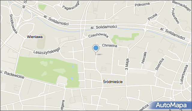 Lublin, Spokojna, mapa Lublina