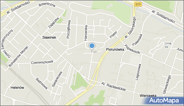 Lublin, Spadowa, mapa Lublina
