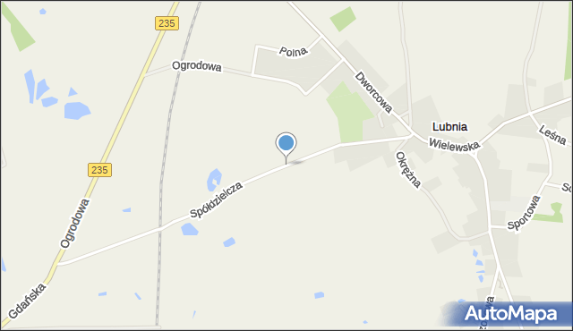 Lubnia, Spółdzielcza, mapa Lubnia