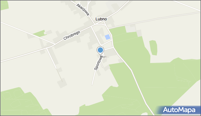 Lubno gmina Lubiszyn, Sportowa, mapa Lubno gmina Lubiszyn