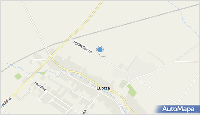Lubrza powiat prudnicki, Spółdzielcza, mapa Lubrza powiat prudnicki