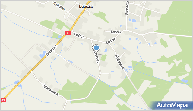 Lubsza powiat brzeski, Spacerowa, mapa Lubsza powiat brzeski