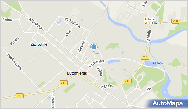 Lutomiersk, Sportowa, mapa Lutomiersk