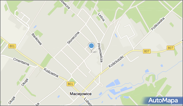 Maciejowice powiat garwoliński, Sportowa, mapa Maciejowice powiat garwoliński
