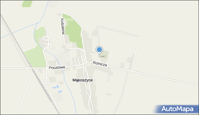 Mąkoszyce gmina Lubsza, Spokojna, mapa Mąkoszyce gmina Lubsza
