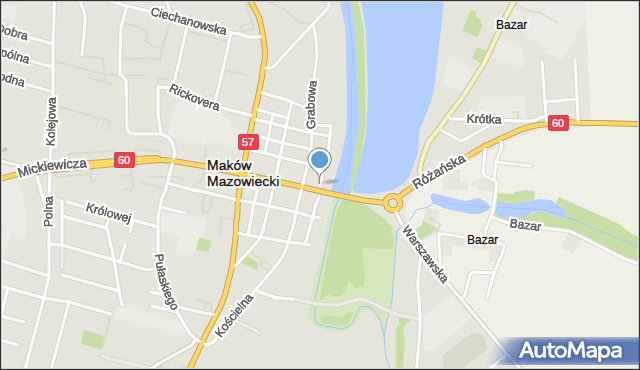 Maków Mazowiecki, Spółdzielcza, mapa Maków Mazowiecki