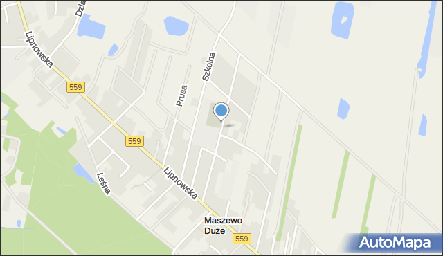 Maszewo Duże, Sportowa, mapa Maszewo Duże