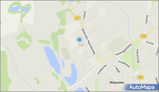 Maszewo powiat goleniowski, Sportowa, mapa Maszewo powiat goleniowski