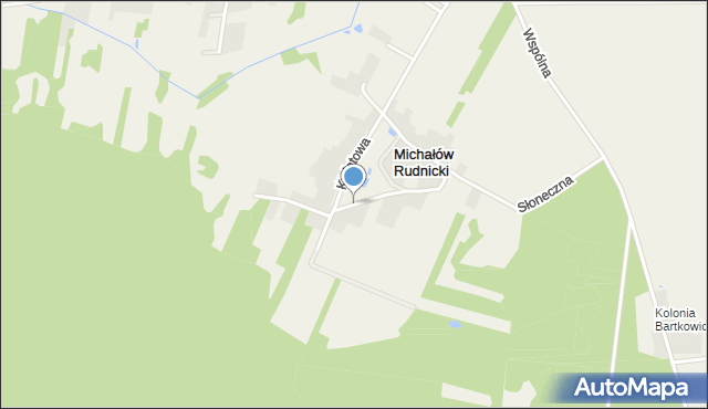 Michałów Rudnicki, Spacerowa, mapa Michałów Rudnicki