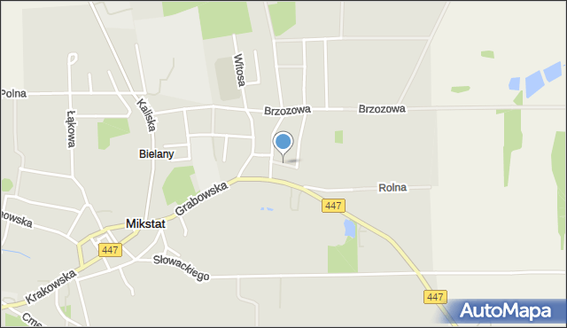 Mikstat, Spacerowa, mapa Mikstat