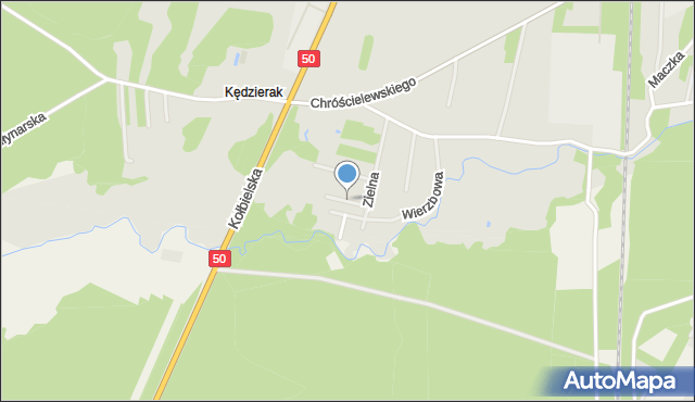 Mińsk Mazowiecki, Spokojna, mapa Mińsk Mazowiecki