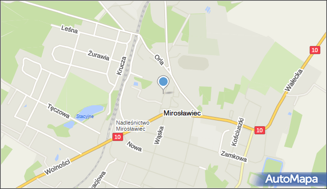 Mirosławiec, Spokojna, mapa Mirosławiec