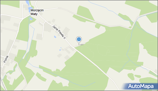 Morzęcin Mały, Spacerowa, mapa Morzęcin Mały