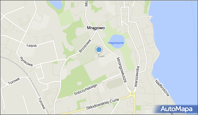 Mrągowo, Spacerowa, mapa Mrągowo