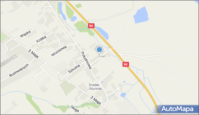 Munina, Sportowa, mapa Munina