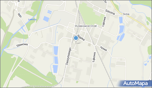 Mysłakowice, Sportowa, mapa Mysłakowice