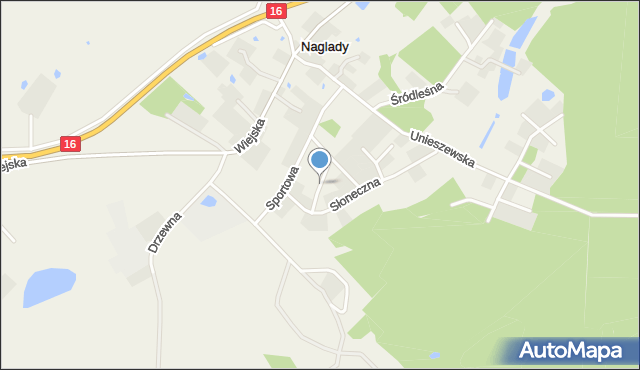 Naglady, Spójna, mapa Naglady