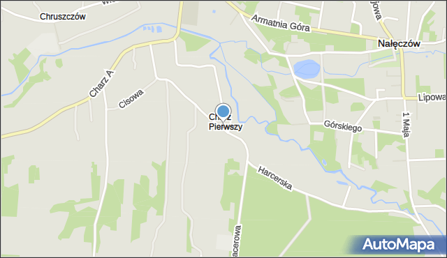 Nałęczów powiat puławski, Spacerowa, mapa Nałęczów powiat puławski