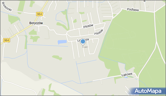 Niepołomice, Spadochroniarzy, mapa Niepołomice