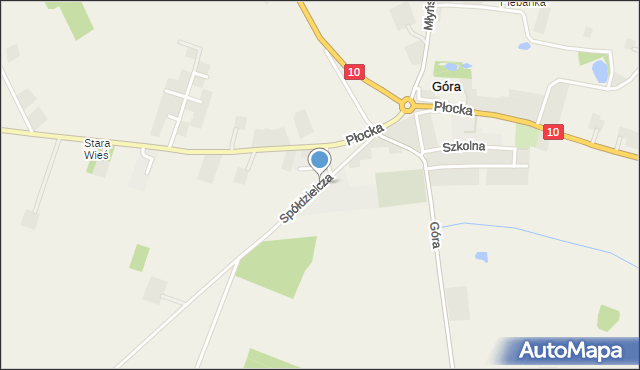 Nowa Góra gmina Staroźreby, Spółdzielcza, mapa Nowa Góra gmina Staroźreby