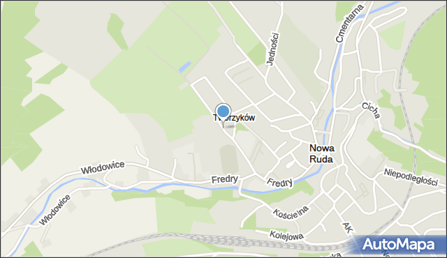 Nowa Ruda powiat kłodzki, Sportowa, mapa Nowa Ruda powiat kłodzki