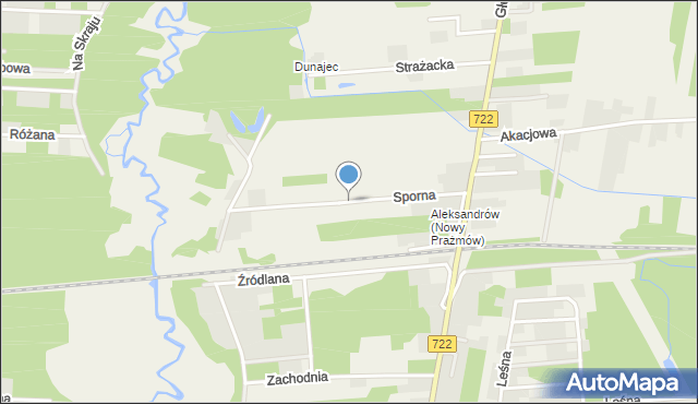 Nowy Prażmów, Sporna, mapa Nowy Prażmów