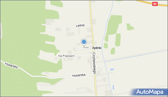 Opalenie, Spokojna, mapa Opalenie