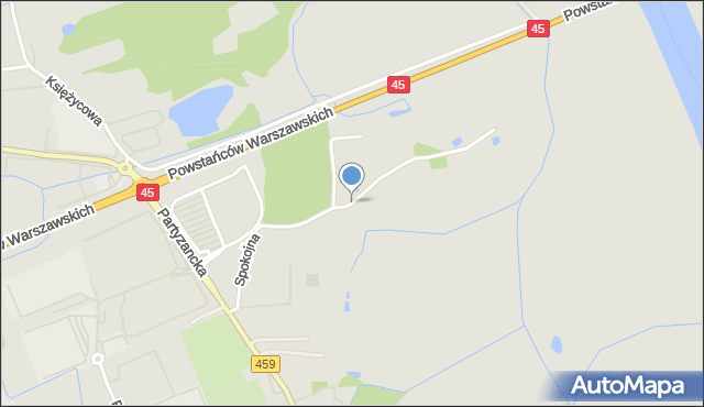 Opole, Spokojna, mapa Opola