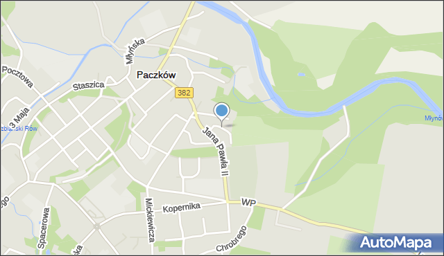 Paczków powiat nyski, Spokojna, mapa Paczków powiat nyski