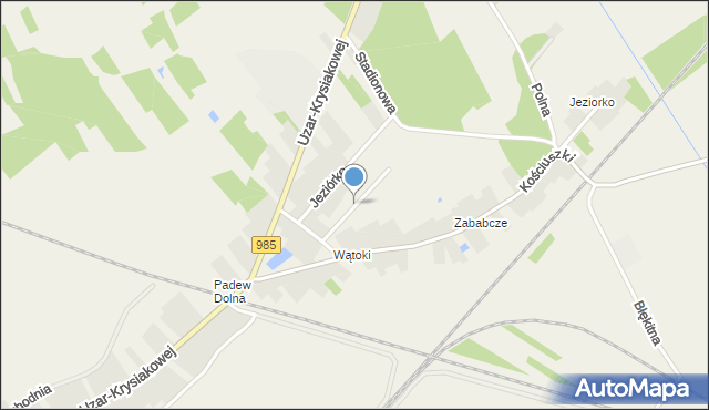 Padew Narodowa, Sportowa, mapa Padew Narodowa