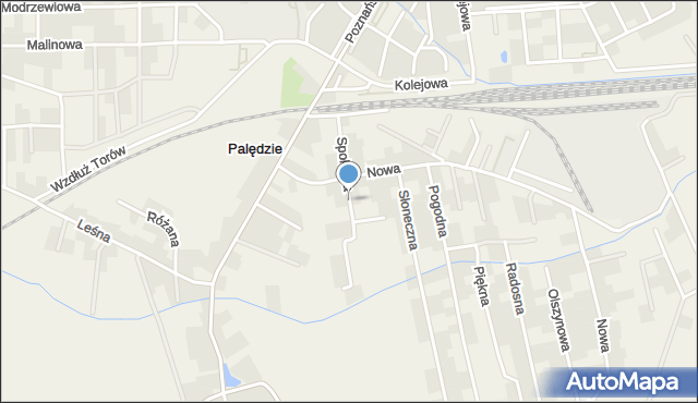 Palędzie, Spokojna, mapa Palędzie