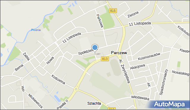 Parczew, Sportowa, mapa Parczew