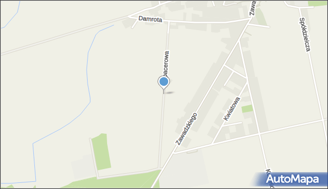 Pawonków, Spacerowa, mapa Pawonków