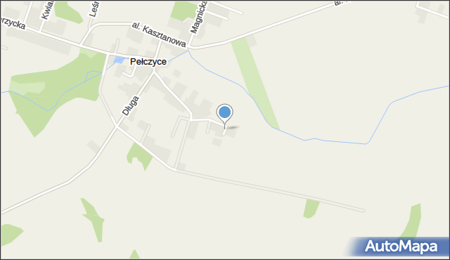 Pełczyce gmina Kobierzyce, Spokojna, mapa Pełczyce gmina Kobierzyce