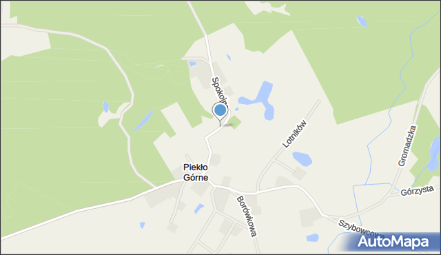 Piekło Górne, Spokojna, mapa Piekło Górne