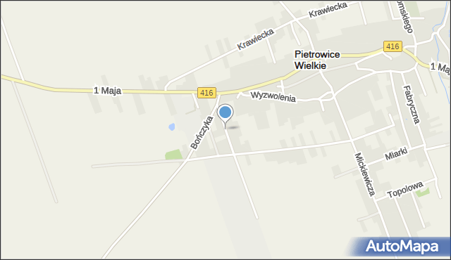 Pietrowice Wielkie, Spółdzielcza, mapa Pietrowice Wielkie