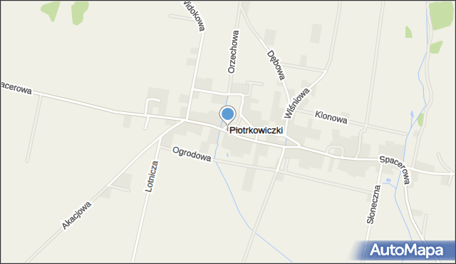 Piotrkowiczki, Spacerowa, mapa Piotrkowiczki