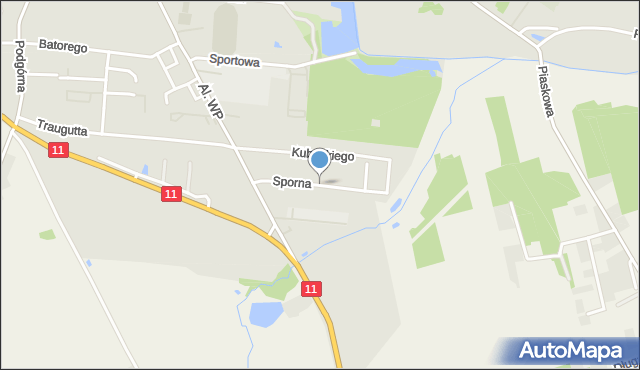 Pleszew, Sporna, mapa Pleszew