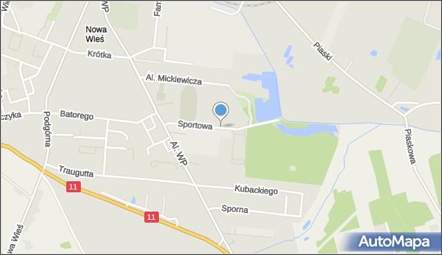 Pleszew, Sportowa, mapa Pleszew