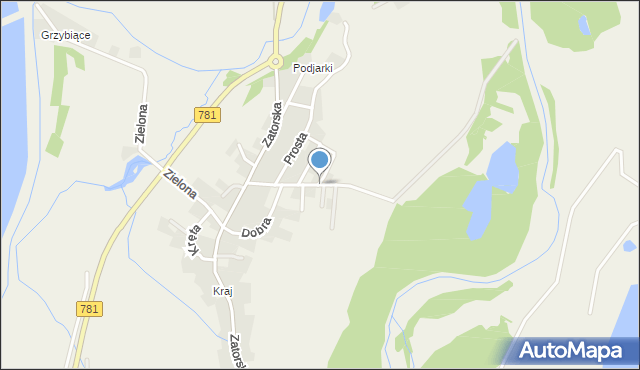 Podolsze, Spacerowa, mapa Podolsze