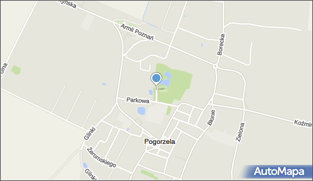 Pogorzela powiat gostyński, Spółdzielcza, mapa Pogorzela powiat gostyński