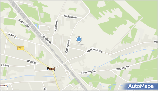 Poraj powiat myszkowski, Spacerowa, mapa Poraj powiat myszkowski